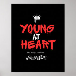 Póster Young at Heart – Timeless Positive Mindset WallArt