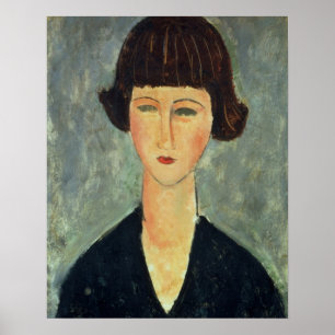 Póster Young Brunette, 1917 (aceite sobre lienzo)