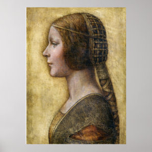 Póster Young Fiancée (1495). Pintado por Leonardo da Vinc