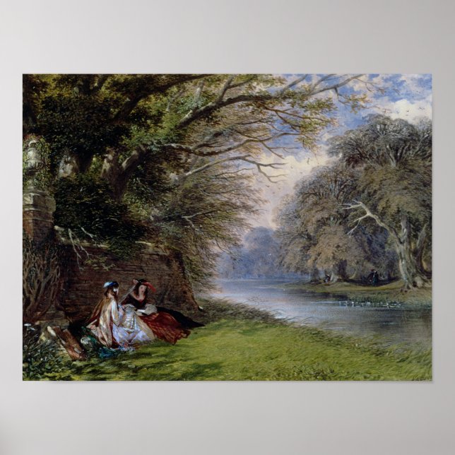 Póster Young ladies by a river (Frente)