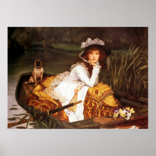 Póster Young Lady In A Boat ~ James Tissot ~ Fine Art
