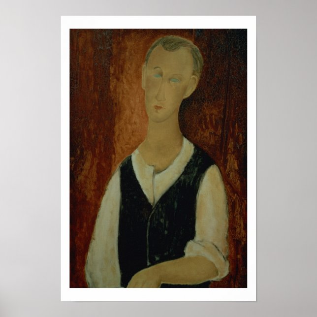 Póster Young Man with a Black Waistcoat, 1912 (oil on can (Frente)