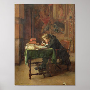Póster Young Man Writing, 1852