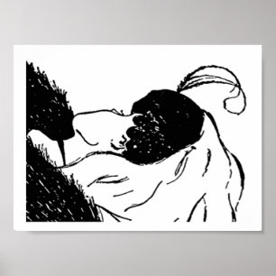 Póster Young or Old Woman Illusion Poster