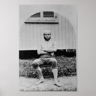 Póster Young Teddy Roosevelt Shirless - 1879