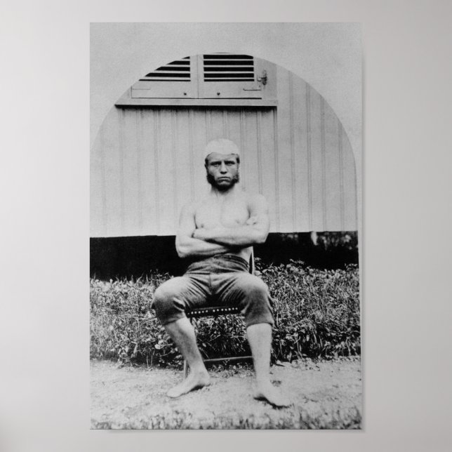 Póster Young Teddy Roosevelt Shirless - 1879 (Frente)
