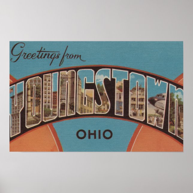 Póster Youngstown, Ohio - Large Letter Scenes 2 (Frente)