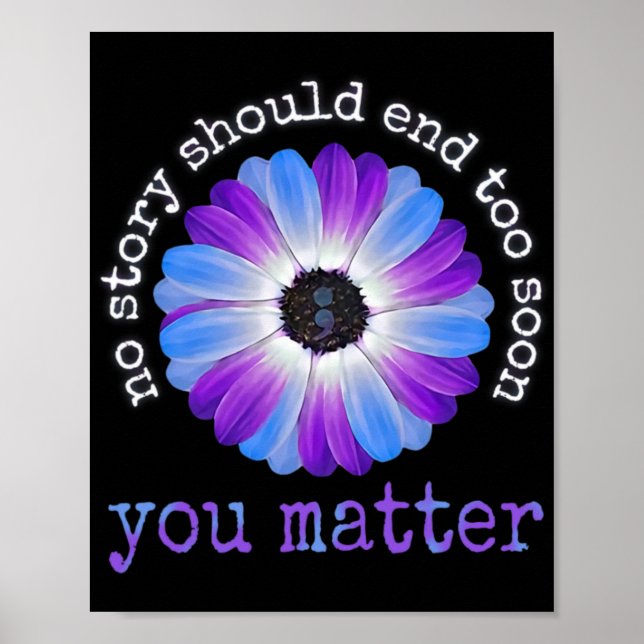 Póster Your Life Problems Suicide Prevention Awareness Da (Frente)