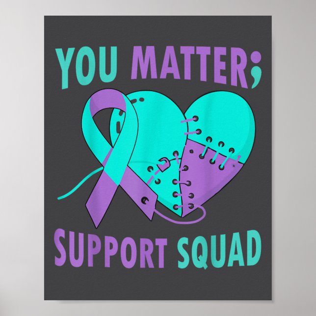 Póster Your Life S Semicolon Suicide Prevention Awareness (Frente)