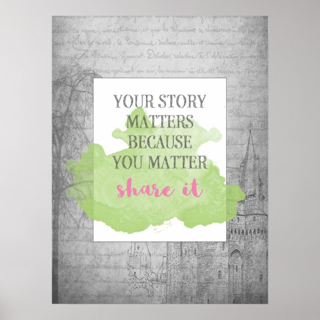 Póster Your Story Matters | 18x24 Inspirational Poster (Frente)