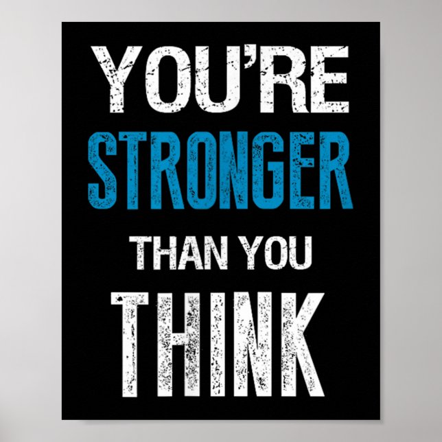 Póster You're Stronger Than You Think Motivational  (Frente)
