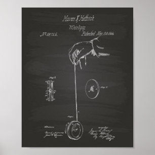 Póster Yoyo 1866 Patent Art Chalkboard
