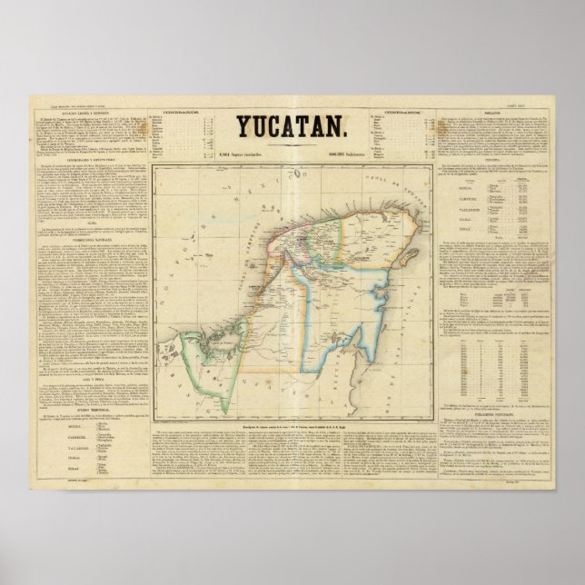 Póster Yucatán, México (Frente)