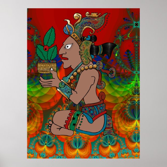 Póster Yucatan Psychedelic Mexicano Visiones (Frente)