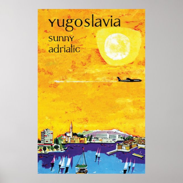 Póster Yugoslavia, soleado Adriático (Frente)