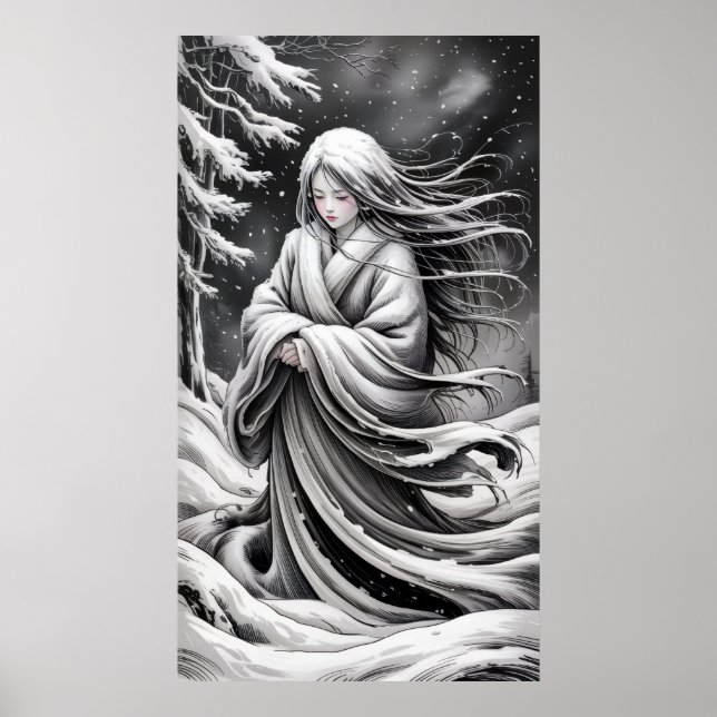 Póster Yuki-Onna: El Espíritu de la Nieve (Frente)