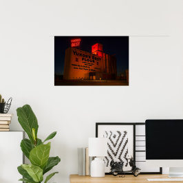 Póster Yukon' Best Flour Neon Night Artistic View 