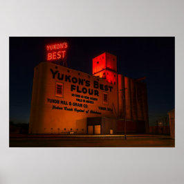 Póster Yukon' Best Flour Neon Night Artistic View 