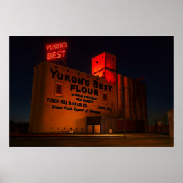 Póster Yukon' Best Flour Neon Night Artistic View 