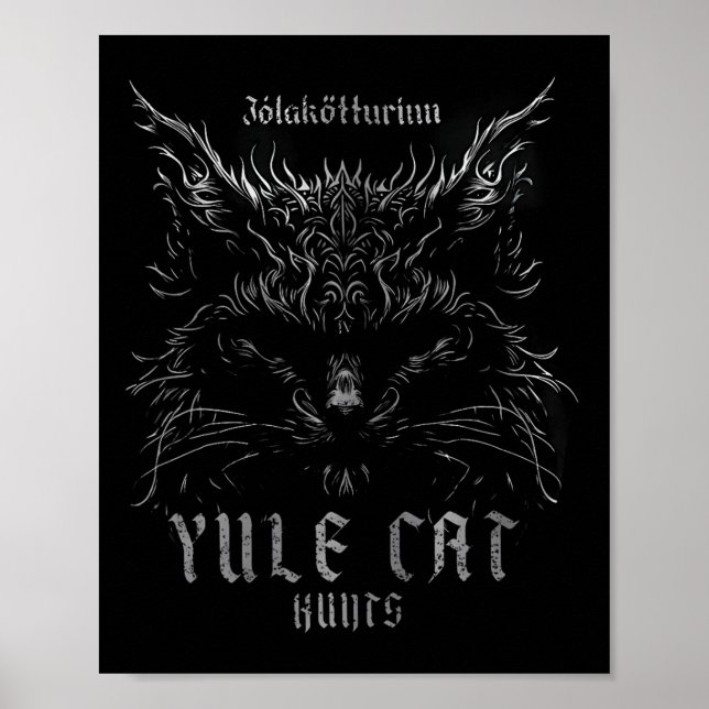 Póster Yule Cat - Jolakotturinn - Icelandic Christmas Cat (Frente)
