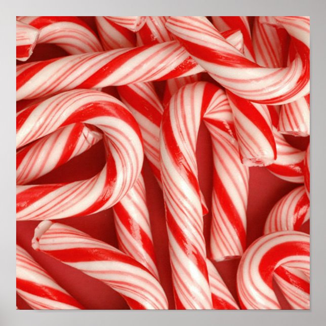 Póster Yummy Navidades Holiday Peppermint Candy Canes (Frente)
