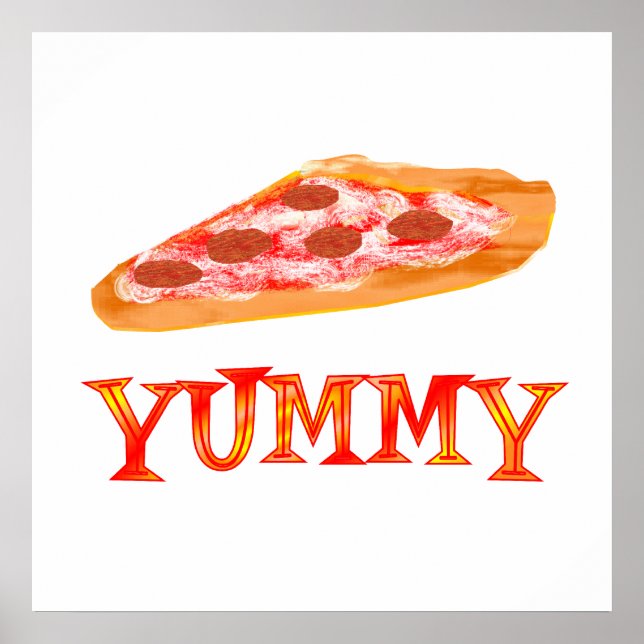 Póster Yummy Pizza (Frente)