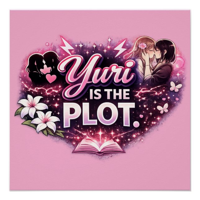 Póster Yuri Is the Plot | Girls’ Love Yuri Anime (Anverso)