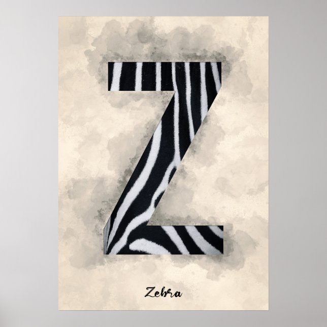 Póster Z es para Zebra (Frente)