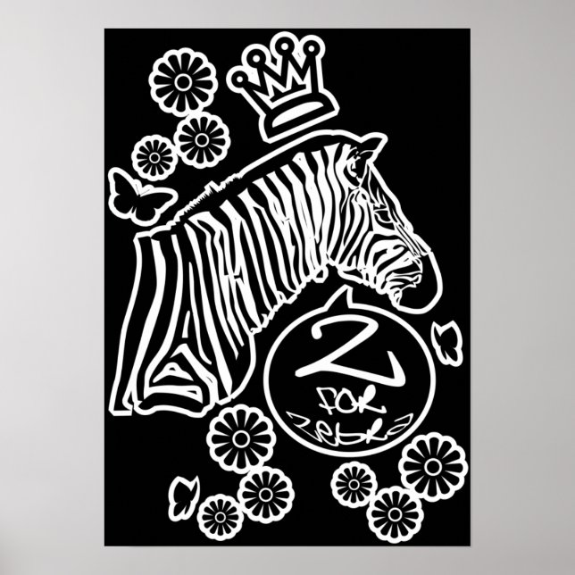 Póster Z para cebra (Frente)