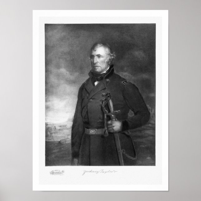 Póster Zachary Taylor, 12º Presidente de los Estados Unid (Frente)