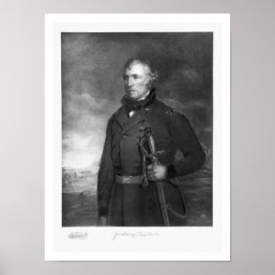 Póster Zachary Taylor, 12mo presidente del estado unido