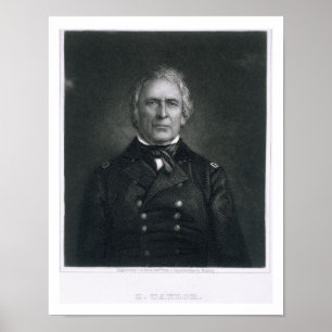 Póster Zachary Taylor, grabado después de un daguerrotipo