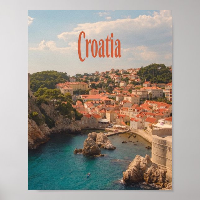 Póster Zagreb de Croacia (Frente)
