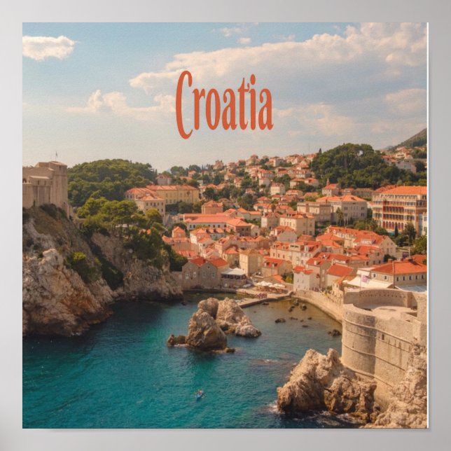 Póster Zagreb de Croacia (Frente)