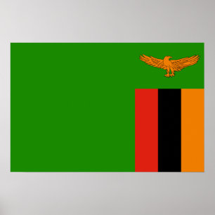 Póster Zambia - Bandera de Zambia