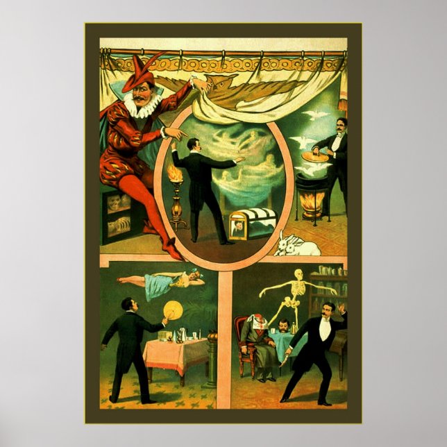 Póster Zan Zig ~ Poster magicista vintage (Frente)