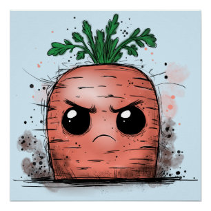 Póster Zanahoria Gruñona