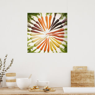 Póster Zanahorias coloridas