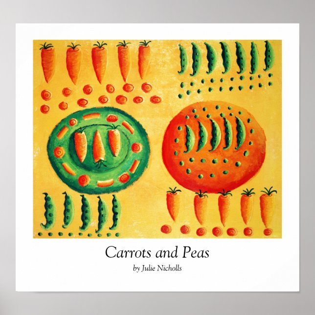 Póster Zanahorias y Guisantes (Frente)