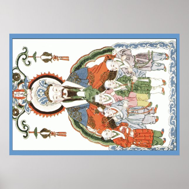 Póster Zao Jun Chinese kitchen god poster (Frente)