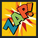 Póster ZAP Fun Retro Libro Pop Art<br><div class="desc">Un divertido,  fresco y moderno diseño inspirado en el arte pop del libro de historietas retro que pone el wham,  zap,  en el día de cualquier superhéroe. Diseñado por ComicBookPop© en www.zazzle.com/comicbookpop*</div>
