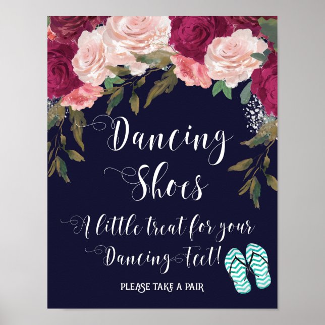 Póster zapatillas de baile son un regalo para los pies (Frente)