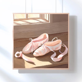 Póster Zapatillas de ballet hermosas | Rosa bonito