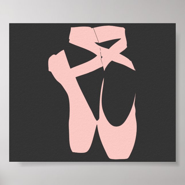 Póster Zapatillas de ballet rosa (Frente)