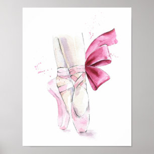 Póster Zapatos de bailarina zapatillas de ballet