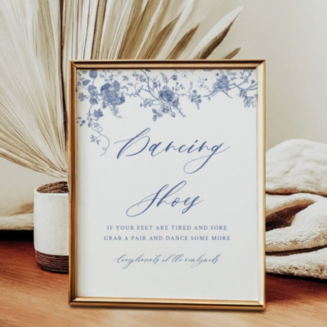 Póster Zapatos de baile floral azul para Bodas invitados  (Subido por el creador)