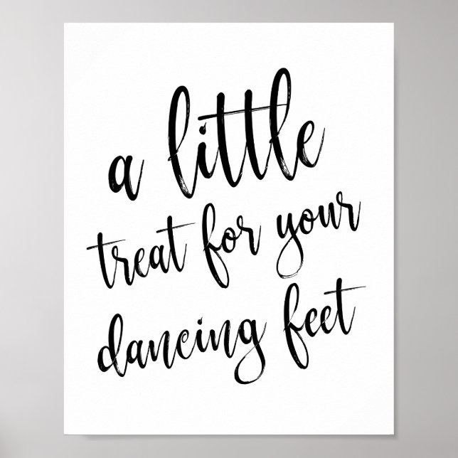 Póster Zapatos de baile Zapatos Negro y Blanco Rótulo 8x1 (Frente)