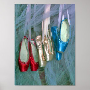 Póster Zapatos de ballet coloridos