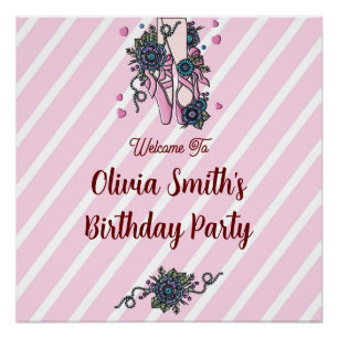 Póster Zapatos de ballet personalizados