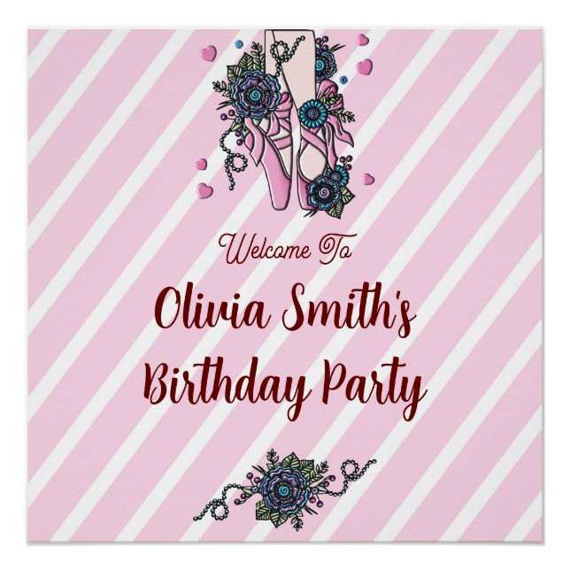 Póster Zapatos de ballet personalizados (Anverso)